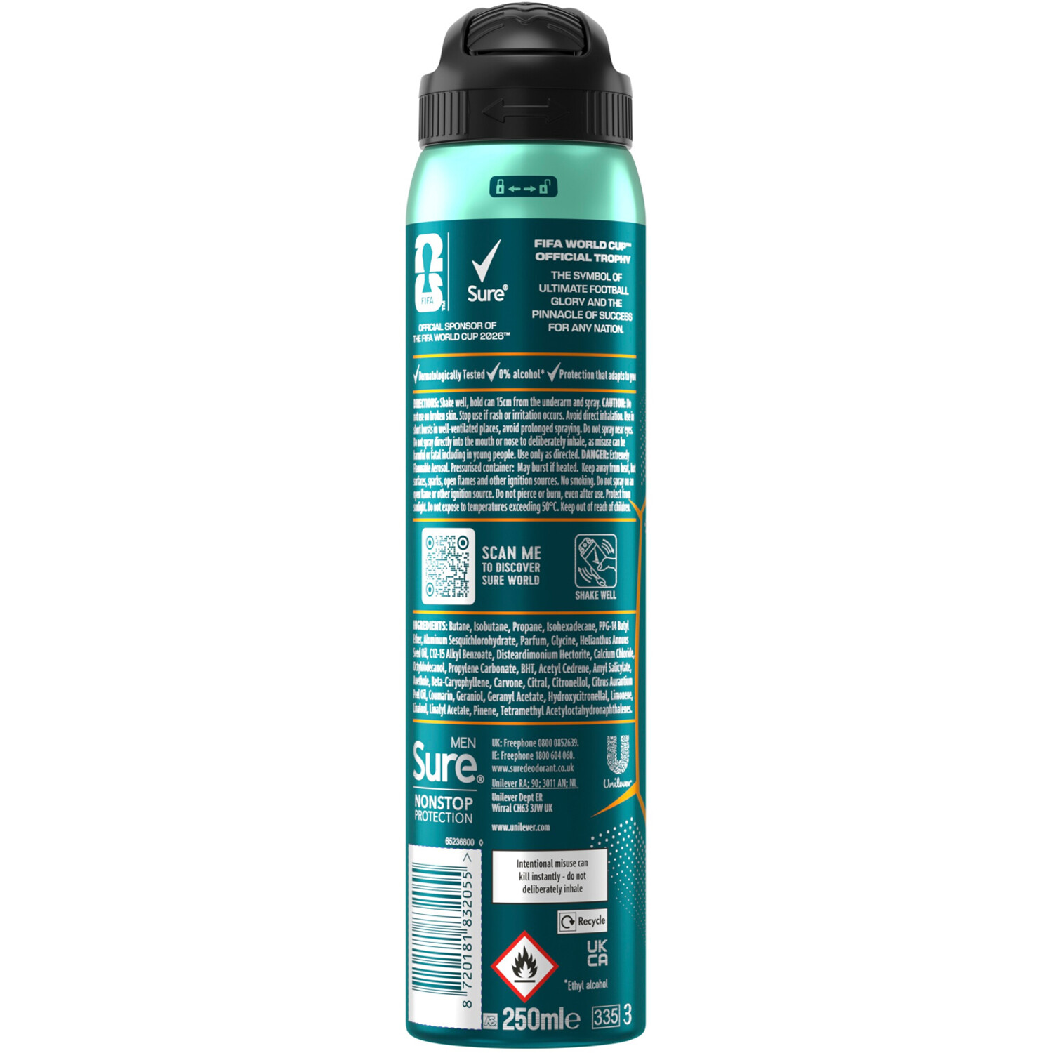 Sure Nonstop Protection FIFA Anti-Perspirant Deodorant Image 2