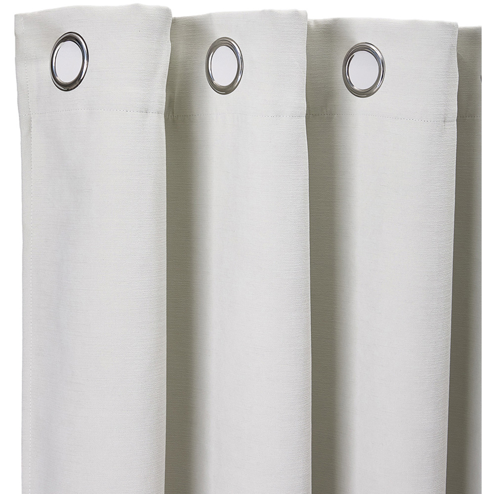 Living and Home Solid Beige White Blackout Chenille Curtains 117 x 183cm Image 4
