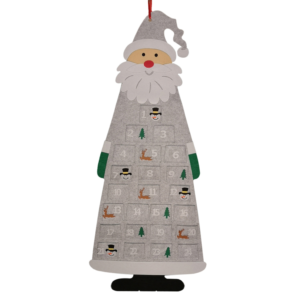 Samuel Alexander Grey Christmas Felt Santa Advent Calendar Image 1