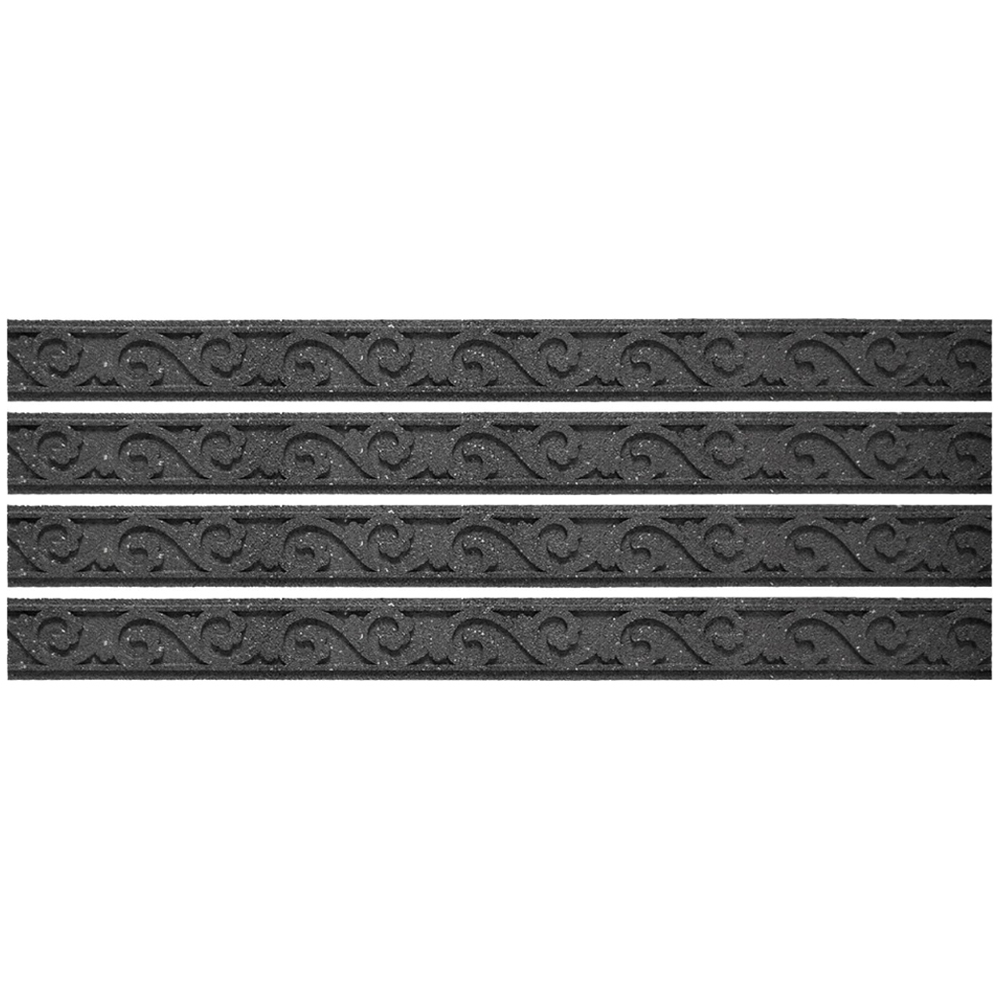 Garden Gear Flexi Curve 9 x 120cm 4 Pack Grey Scroll Border Image 1