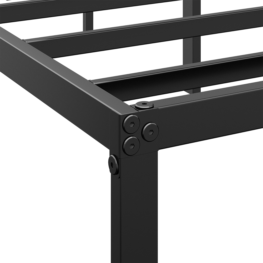 Living and Home Double Black Metal Bed Frame Image 3