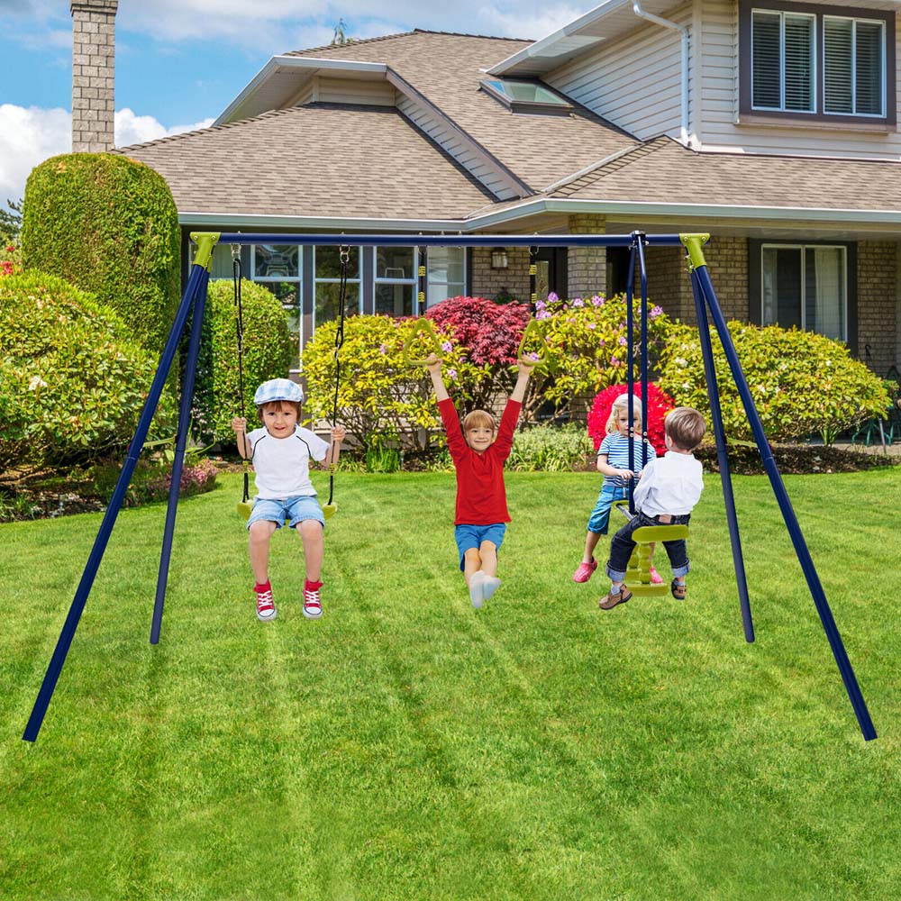 Costway 3 in 1 Multifunction A Frame Swing Set Image 2
