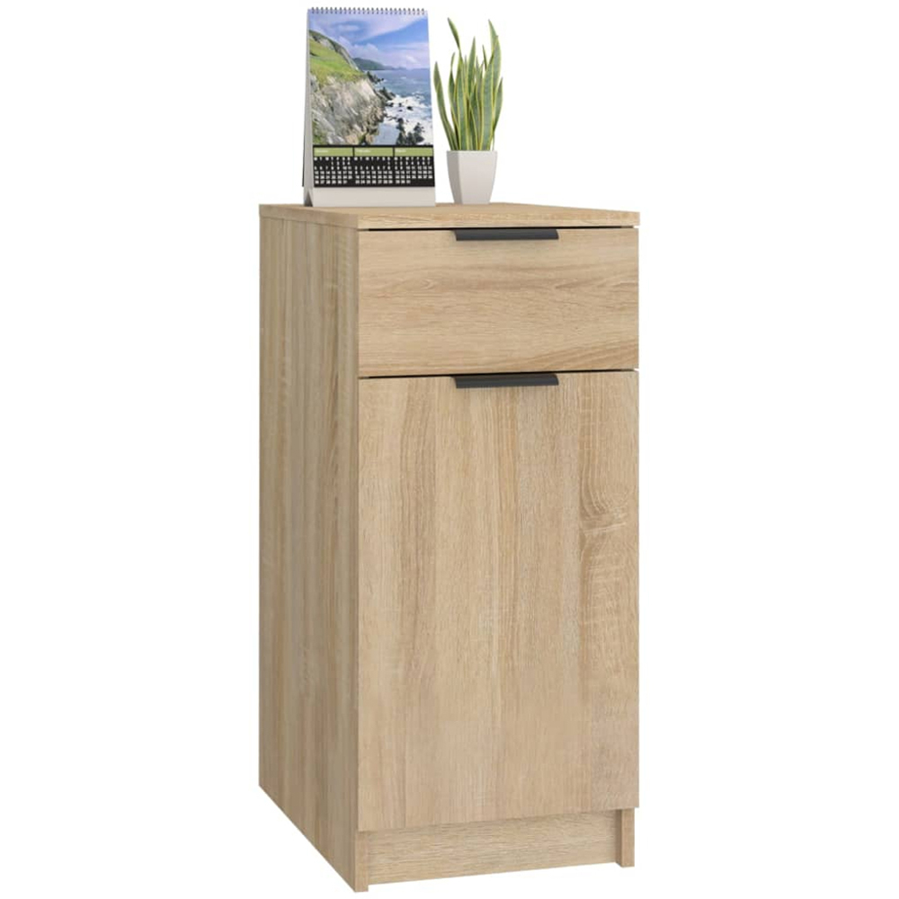 vidaXL Single Door Single Shelf Sonoma Oak Desk Cabinet Image 3