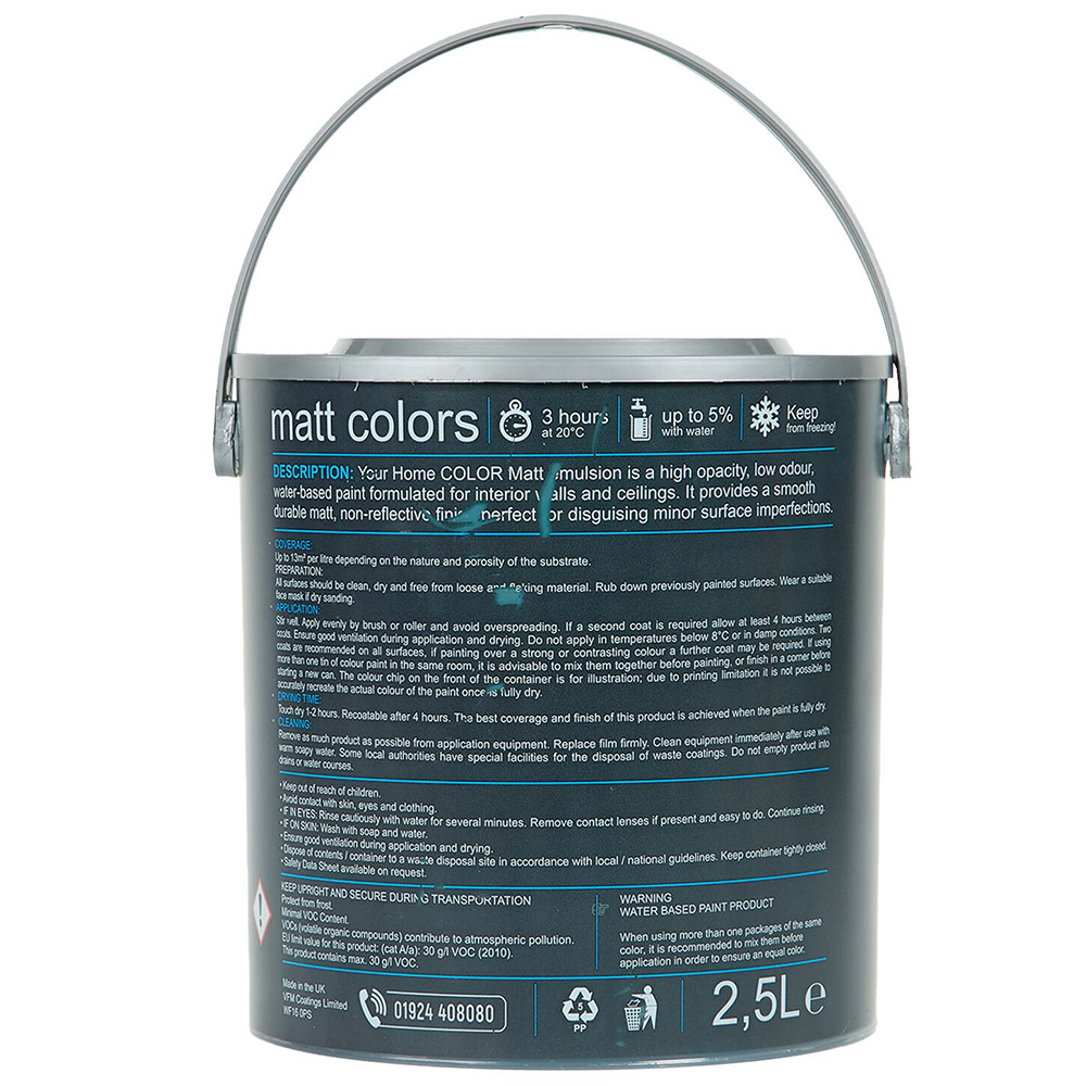 Your Home Walls and Ceilings Winters Tale Matt Emulsion Paint 2.5L Image 4