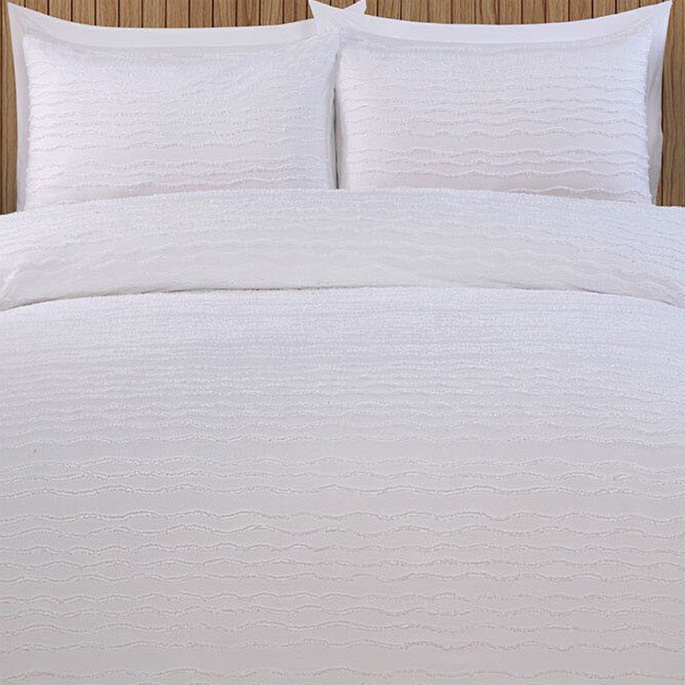 Marina Tufted Duvet Set - White / Superking Image 6