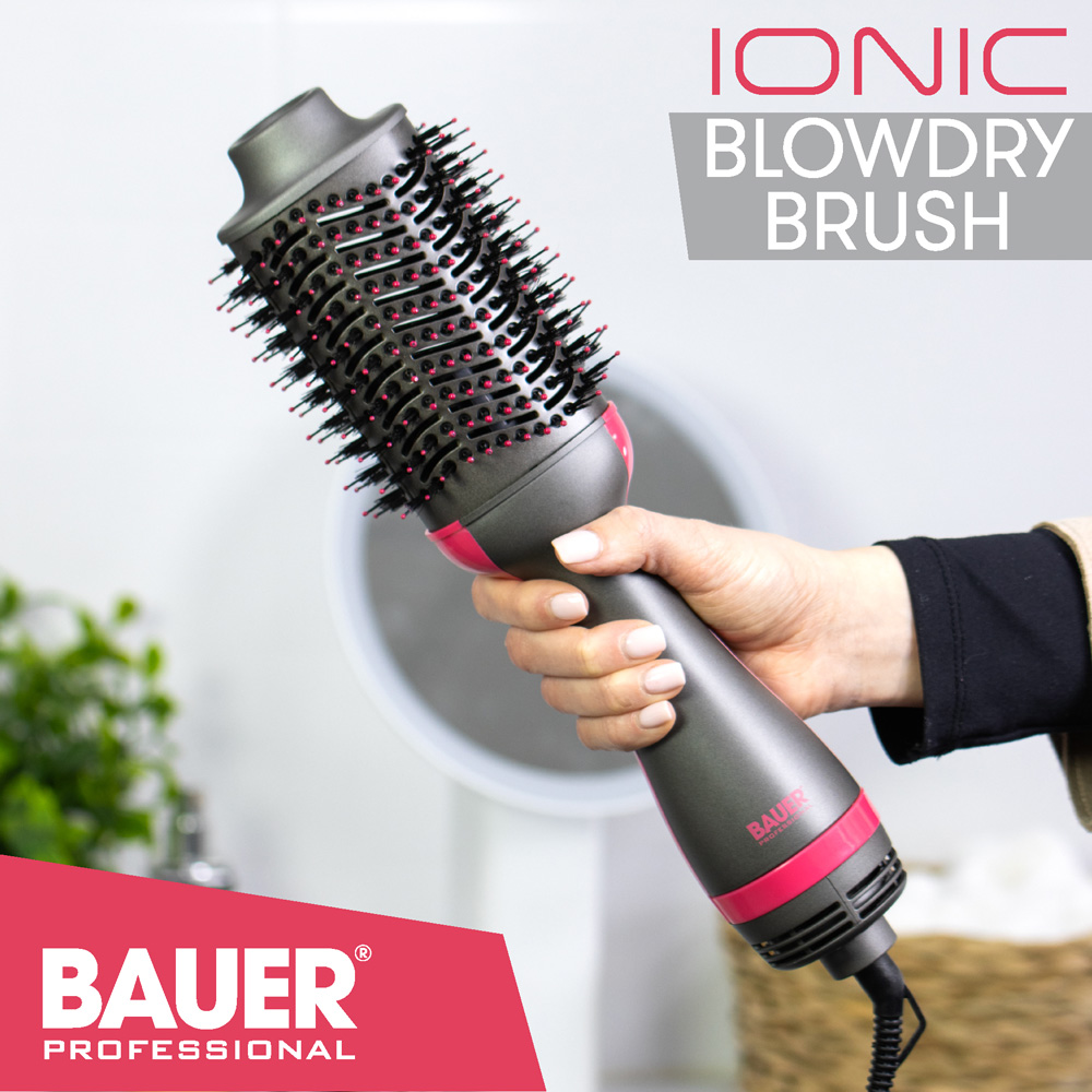 Bauer Professional Grey Hot Air Blow Dry Brush Image 3
