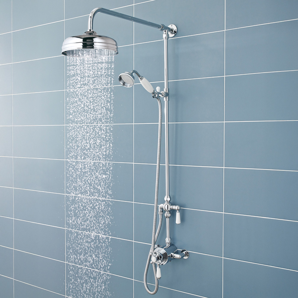 nuie Chrome and White Rigid Riser Kit Image 2