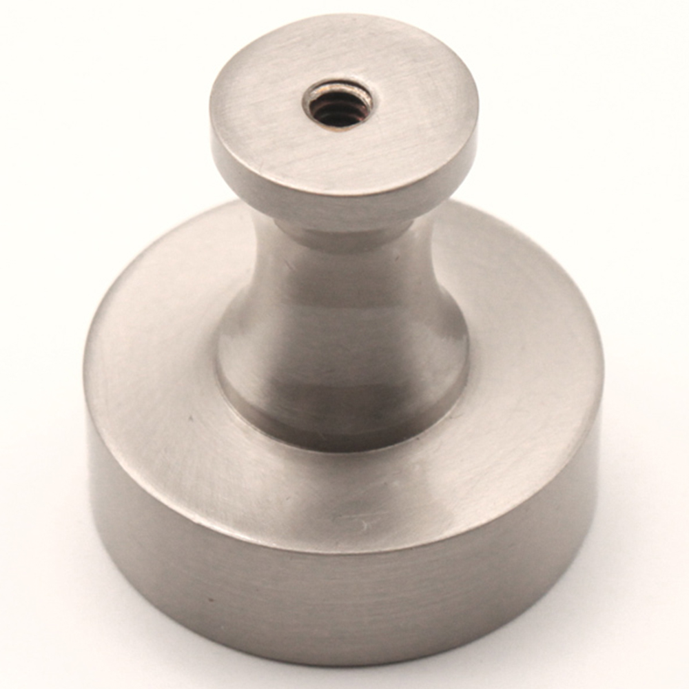 Spira Brass Satin Silver Round 38mm Cupboard Knob Image 3