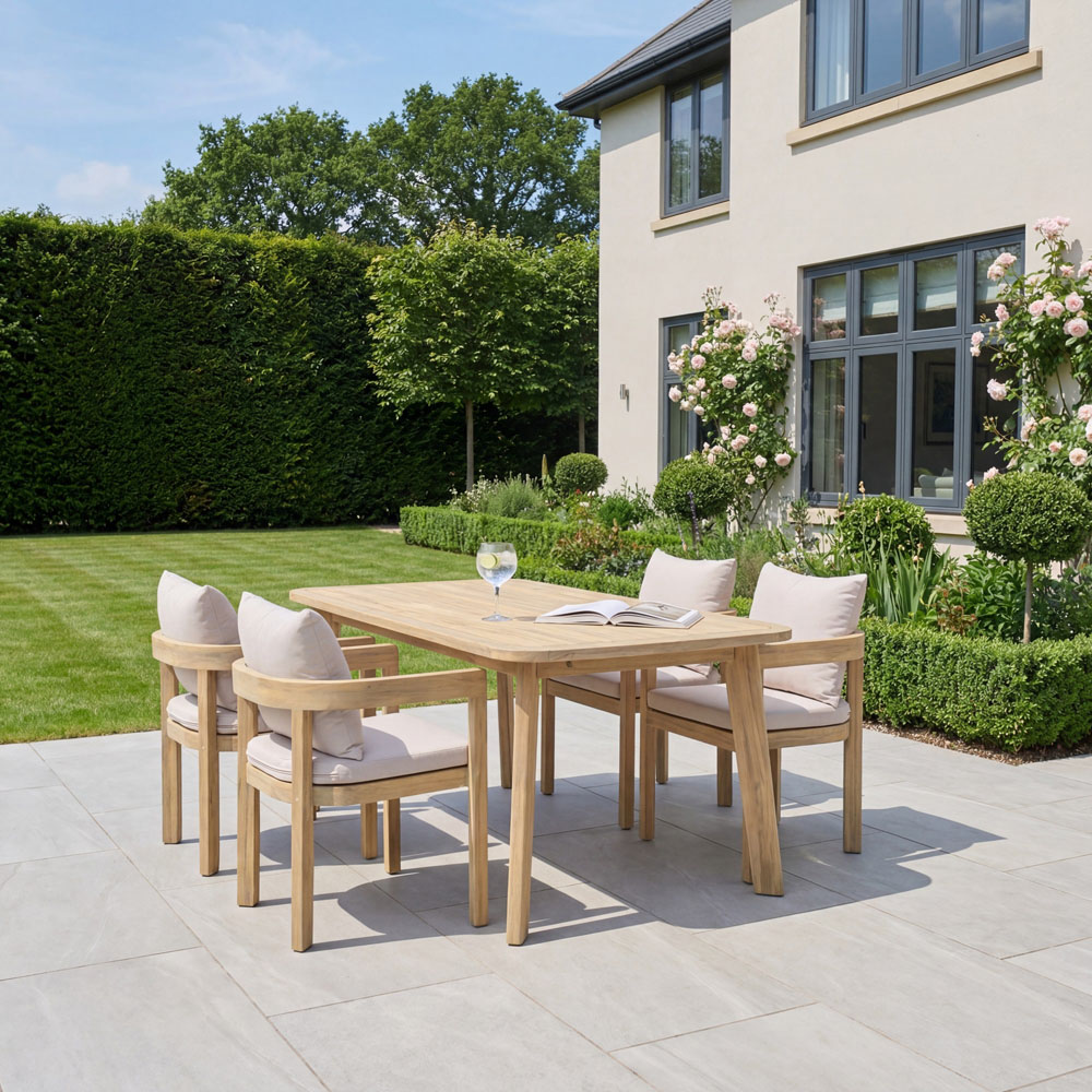 Artemis Home Sundrift 4 Seater Garden Dining Set Teak Image 2