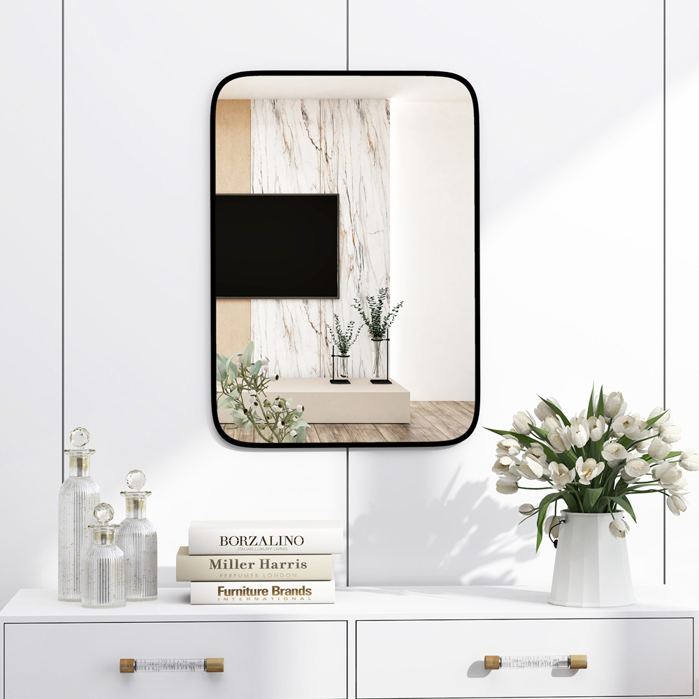 Costway Rectangle Bathroom Wall Mirror with Shatter Proof Film Image 6