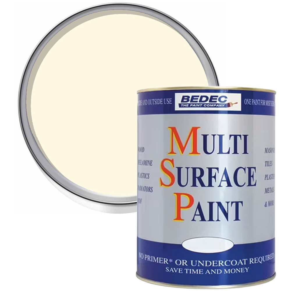 Bedec Regency White Satin Multi Surface Paint 750ml Image 1