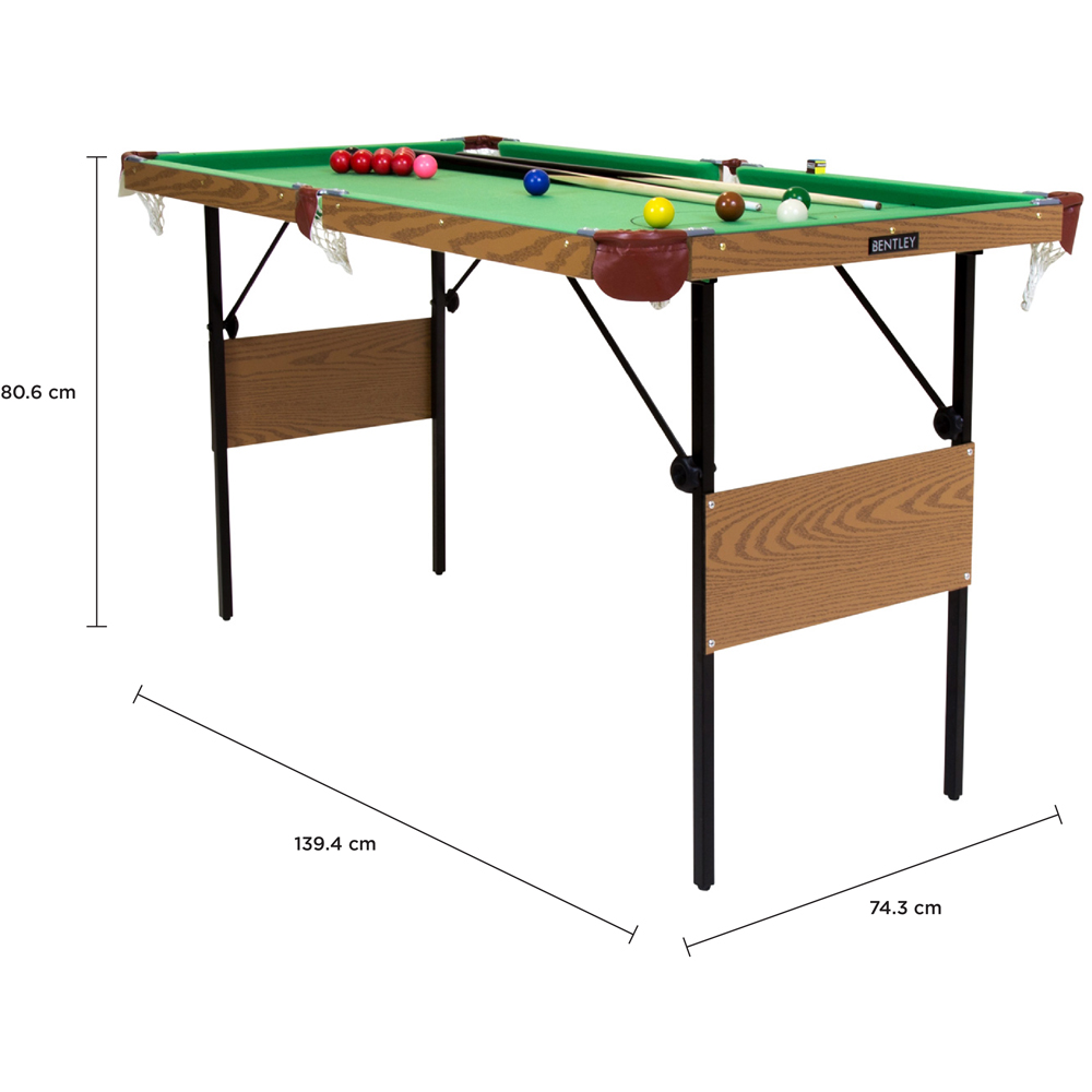 Charles Bentley 4ft 6in Snooker/Pool Table Green Image 9