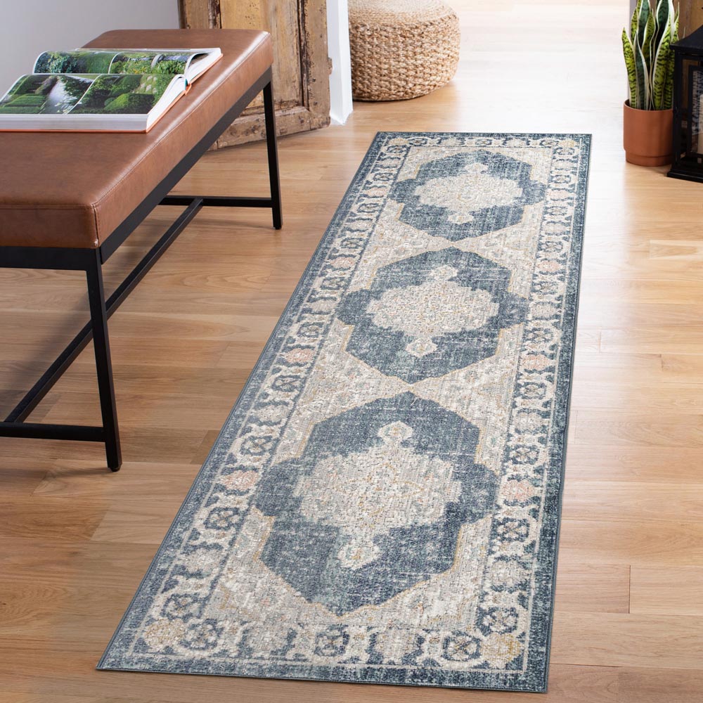 Desire Rugs Maia Navy Orchid Floral Non Slip Rug 160 x 240cm Image 5