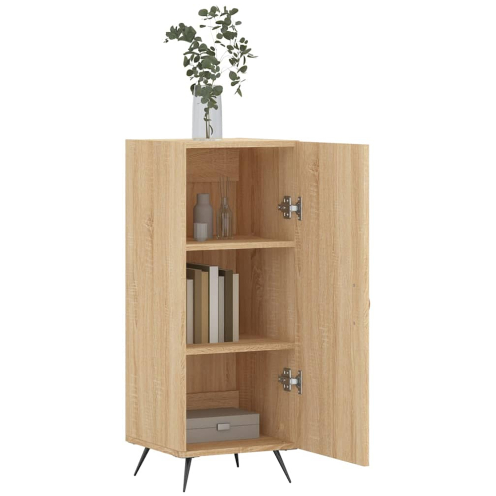 vidaXL Single Door Smoked Oak Sideboard Image 4