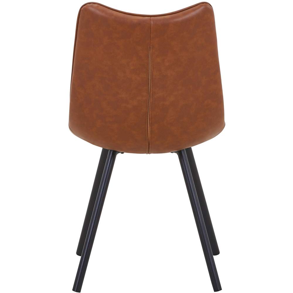 Portland Harper Tan Faux Leather Dining Chair Image 5