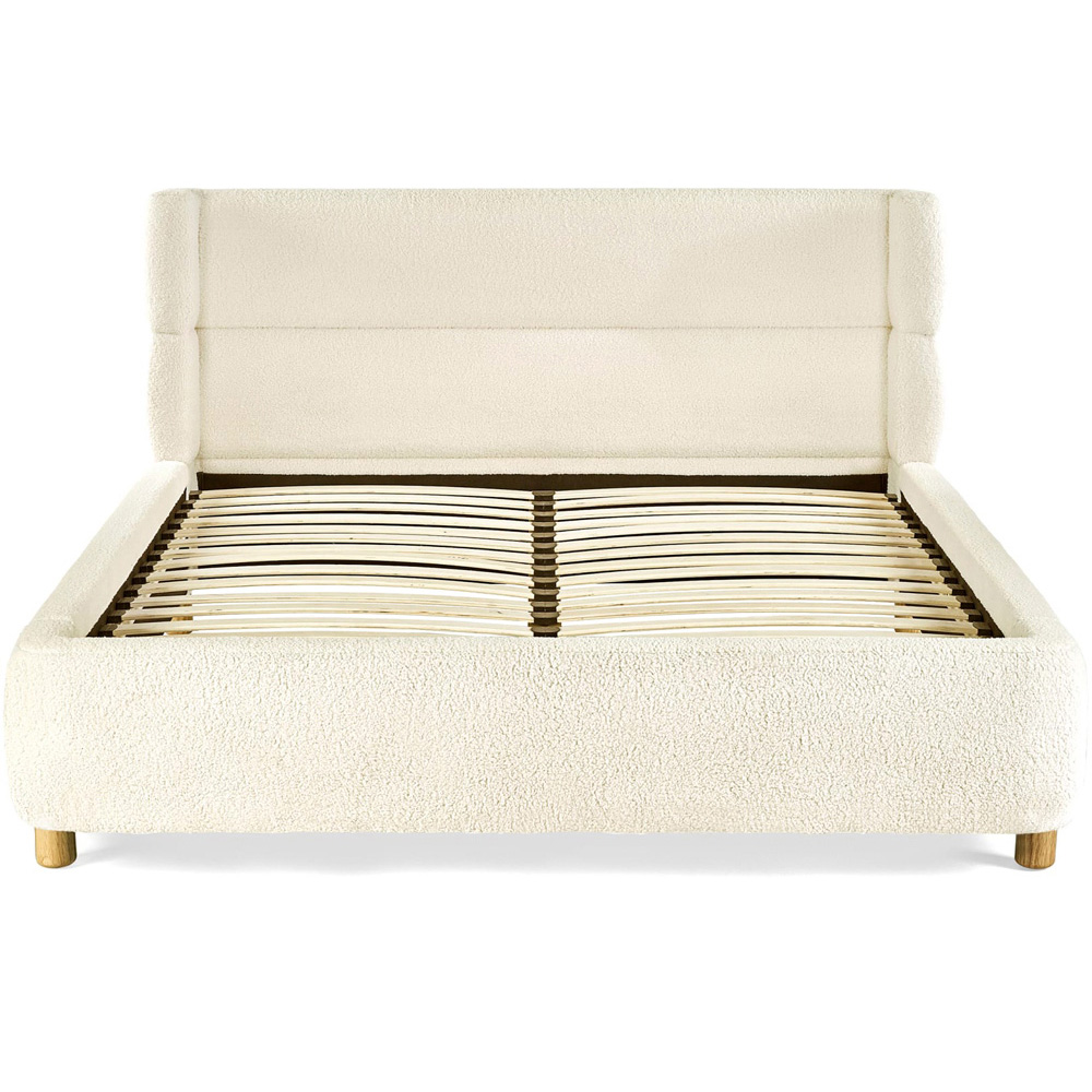 Julian Bowen Oberon Double Cream Boucle Upholstered Bed Image 4
