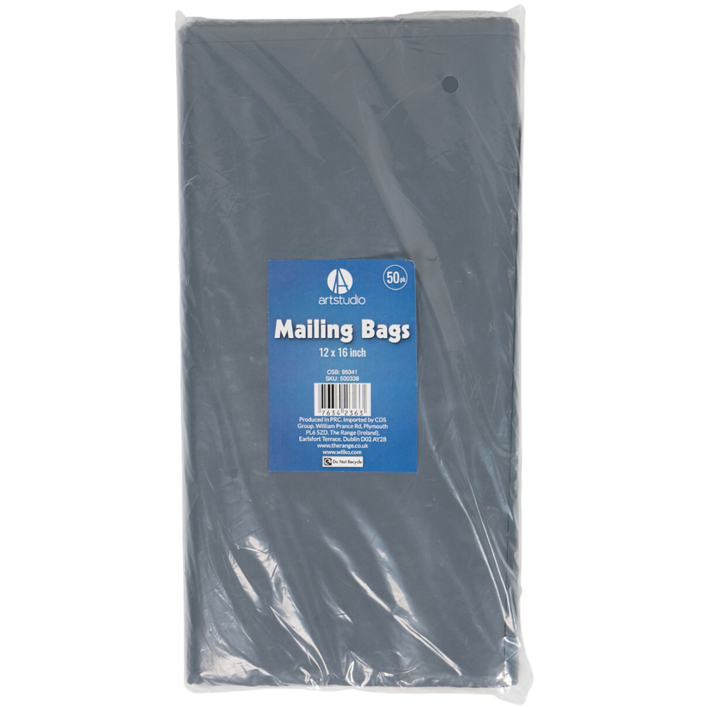 Pack of 50 Package Mailing Bags Grey 12 x 16 inch Image 2
