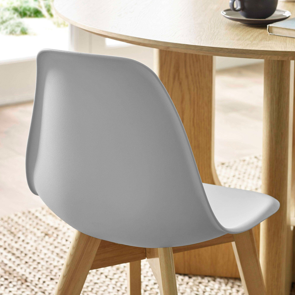 Julian Bowen Agatha Set of 2 Grey Plastic Dining Chair Image 6