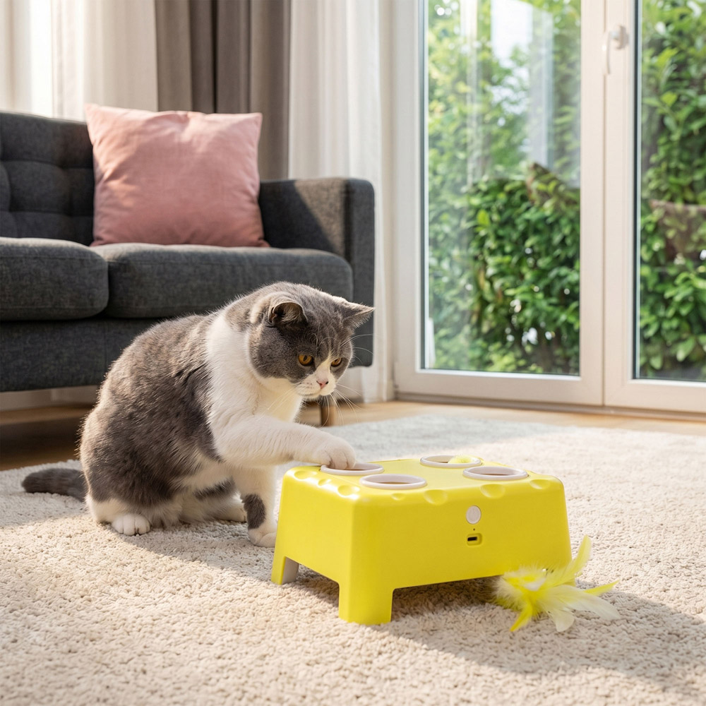 PawHut Interactive Rechargeable Kitten and Adult Cat Toy Image 3