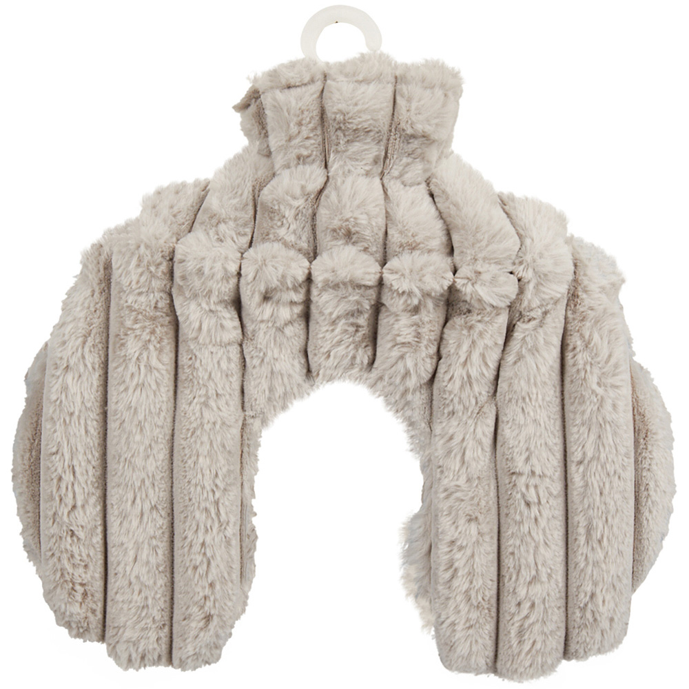 Faux Fur Hot Water Bottle for Neck - Grey or Cream Image 2