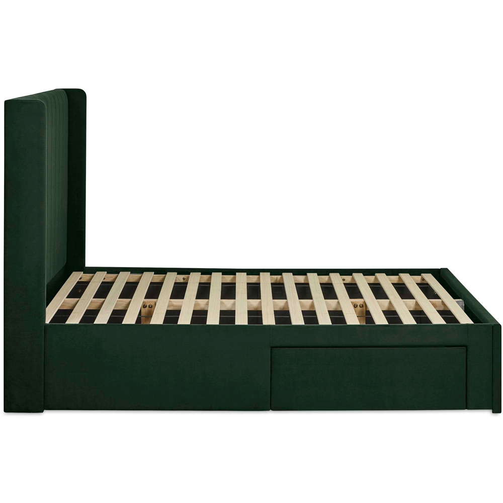 Julian Bowen Leila Bottle Green Double Bed with Dual Storage Door Image 5