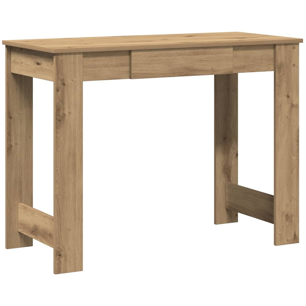 vidaXL Single Drawer Computer Desk Artisan Oak Image 2
