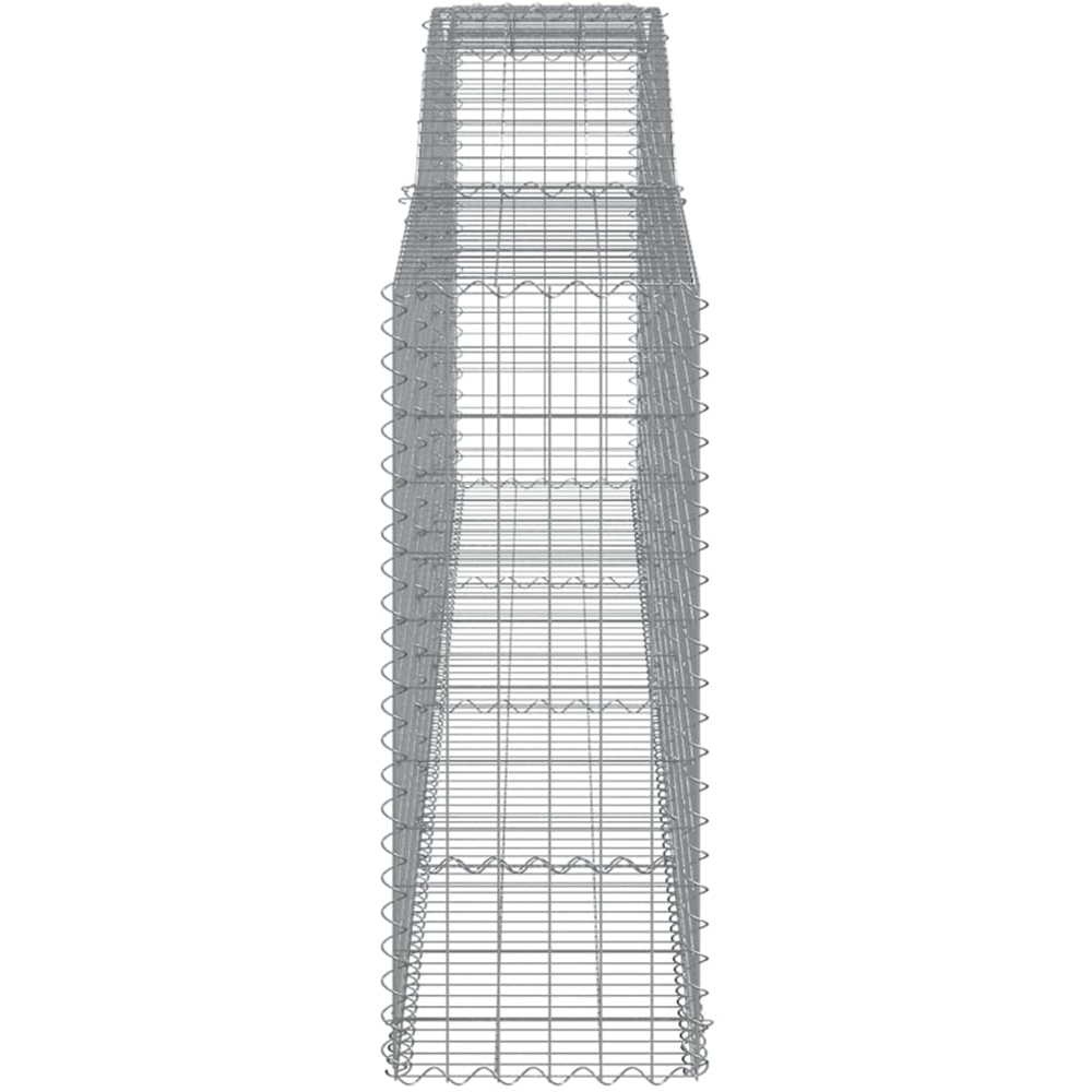 vidaXL Silver Galvanised Iron Arched Gabion Basket 400 x 50 x 120/140cm 5 Pack Image 3