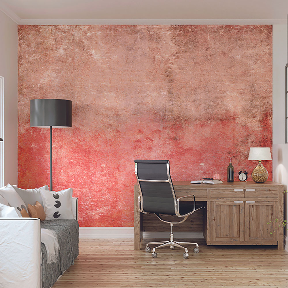 Origin Murals Rustic Wood Effect Blue Wall Mural Image 1