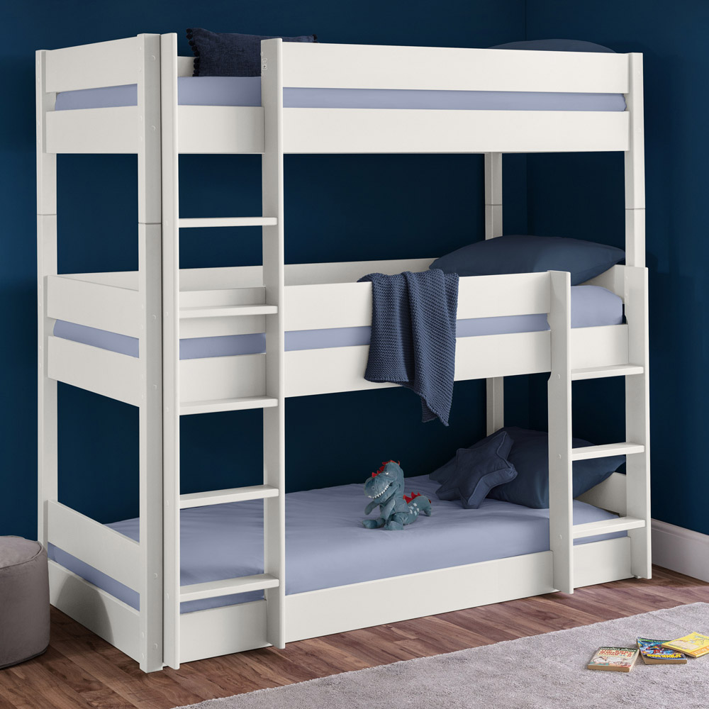 Julian Bowen Trio Surf White Triple Sleeper Bunk Bed Image 1