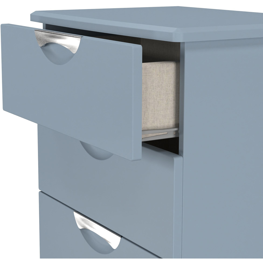 Crowndale Camden 4 Drawer Denim Blue Midi Chest of Drawers Ready Assembled Image 6