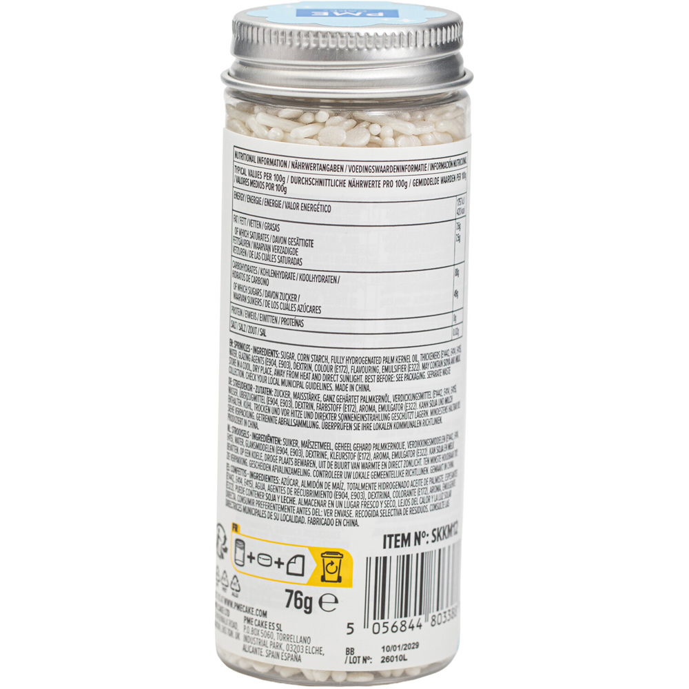PME White Pearl Sprinkle Mix Image 2