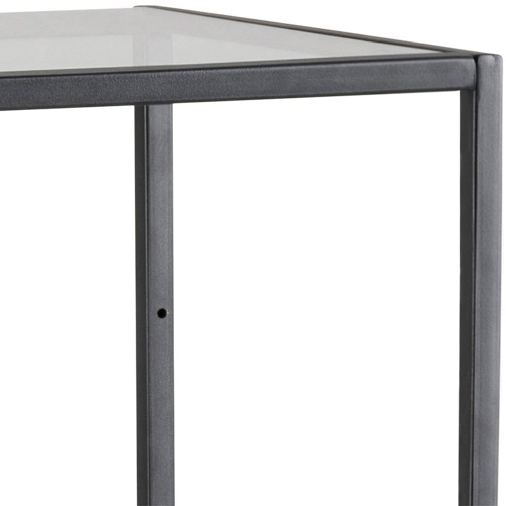 Florence Seaford 3 Shelf Black Metal Bookcase Image 4