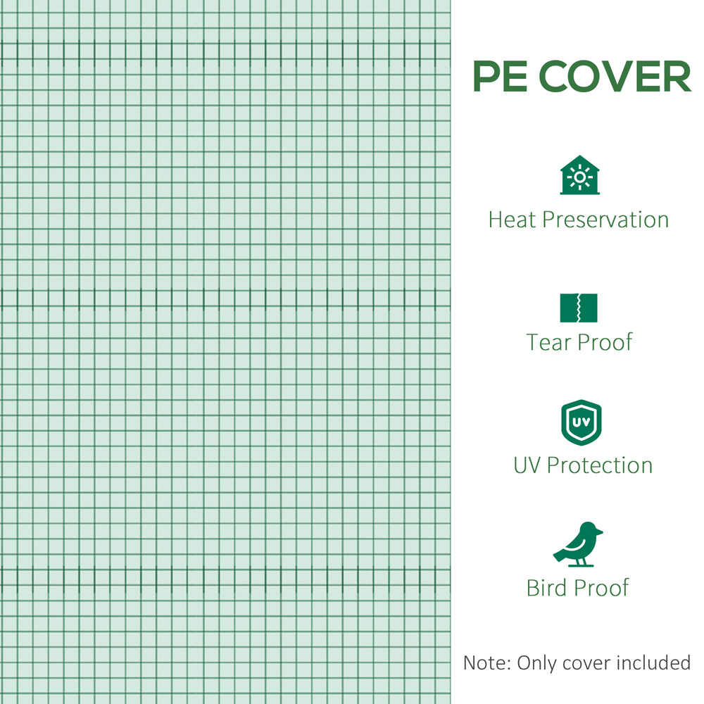Outsunny Green 10 x 10ft Replacement Greenhouse Cover Image 7