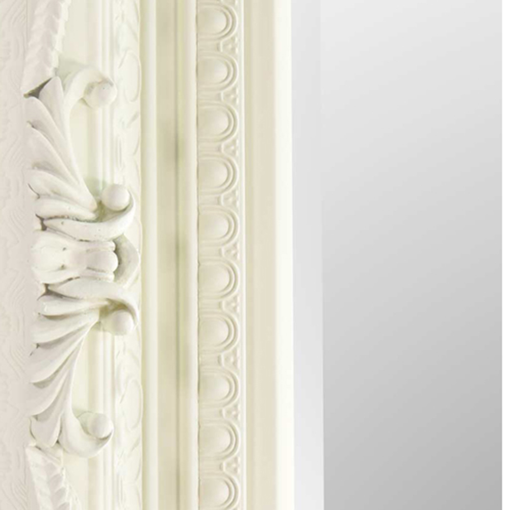 Carved Louis Ivory Large Wall Mirror 175 x 89cm Image 5
