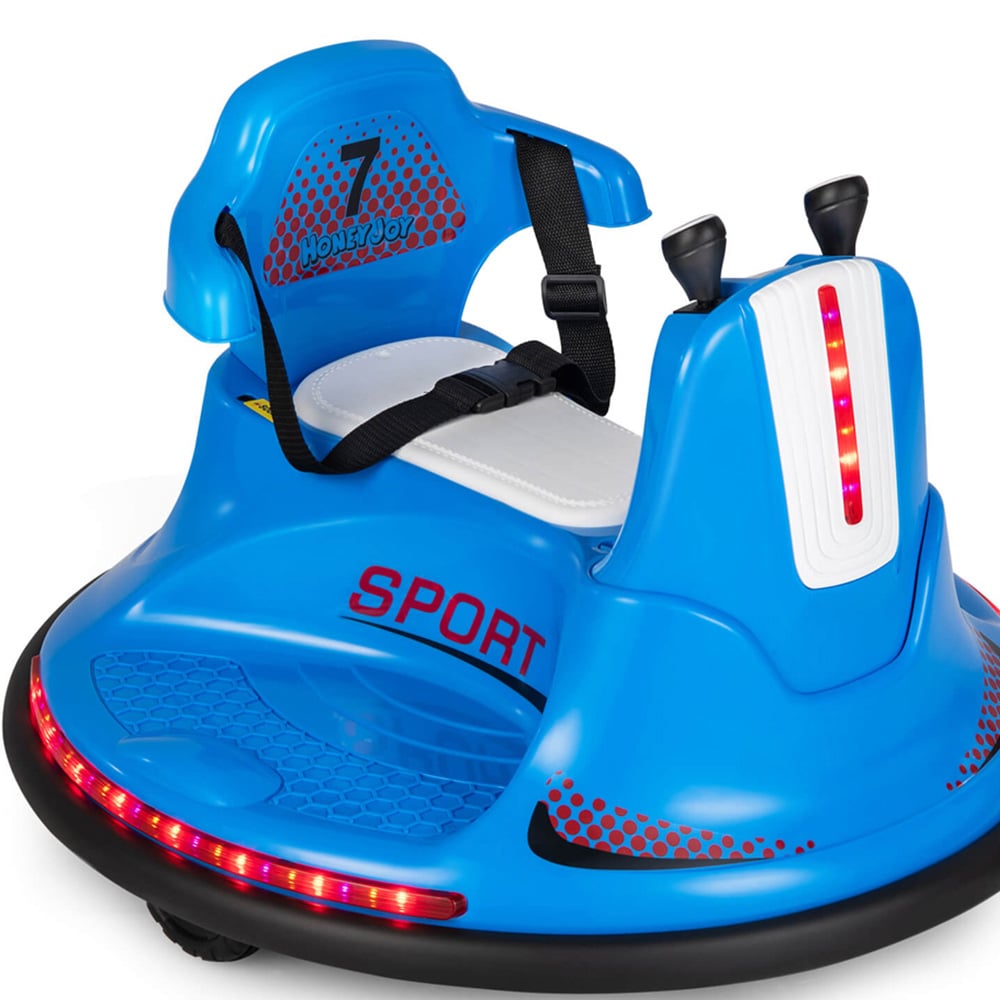 Costway Kids Blue Electric Ride On Bumper Car with Dual Joysticks and Remote Control 12V Image 4