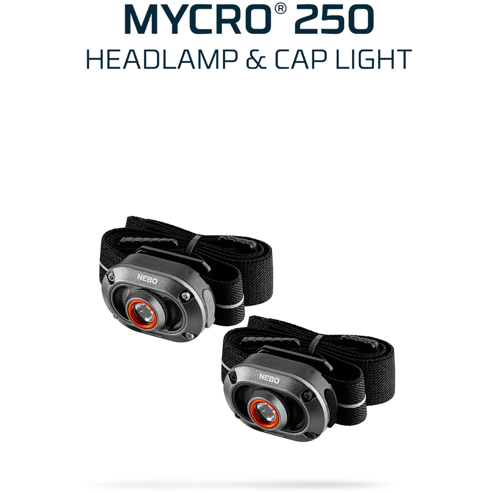 Nebo Mycro 250 2-in-1 250 Lumens Rechargeable Detachable Headlamp and Cap Light 2 Pack Image 3
