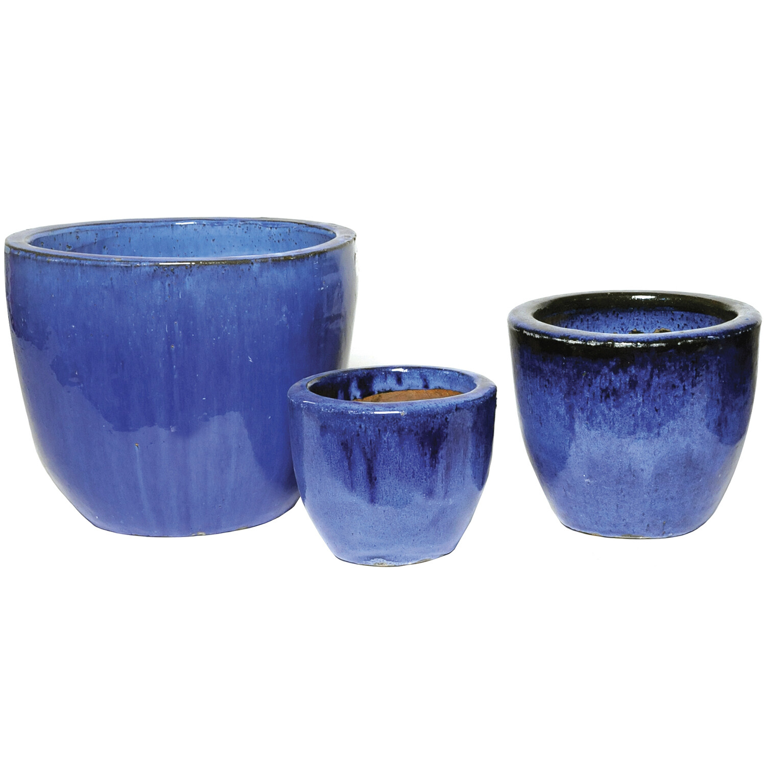 Glazed Egg Pot - Blue / 22cm Image
