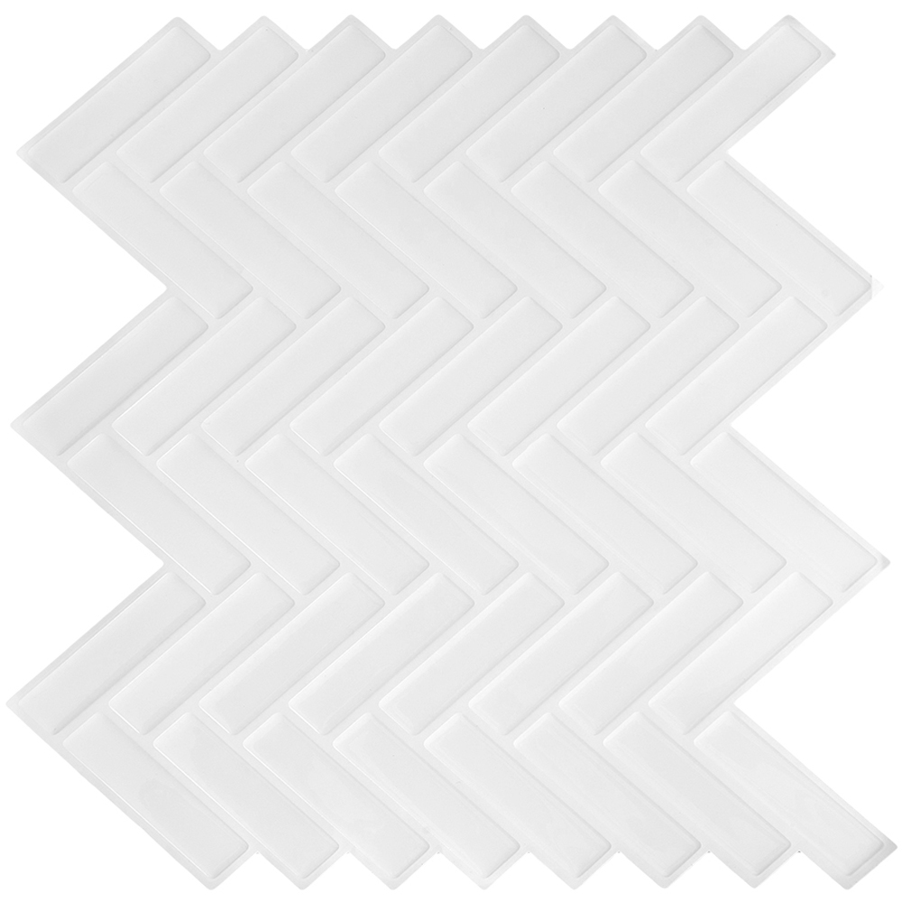 Living and Home White and Grey Self Adhesive Wall Sticker 10 Pack Image 2