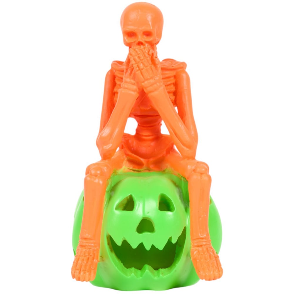 Neon Sitting Skeleton Image 5