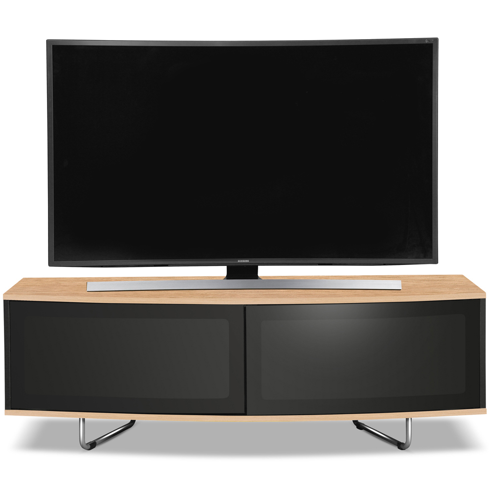 Centurion Supports Caru Gloss Black 2 Door TV Unit Image 4