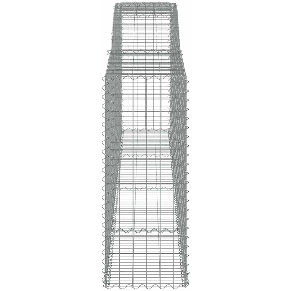 vidaXL Silver Galvanised Iron Arched Gabion Basket 400 x 50 x 120/140cm 6 Pack Image 3