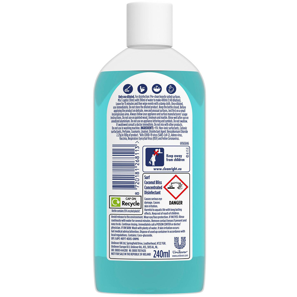 Surf Coconut Bliss Multi Purpose Cleaner 240ml 5 Pack Image 3