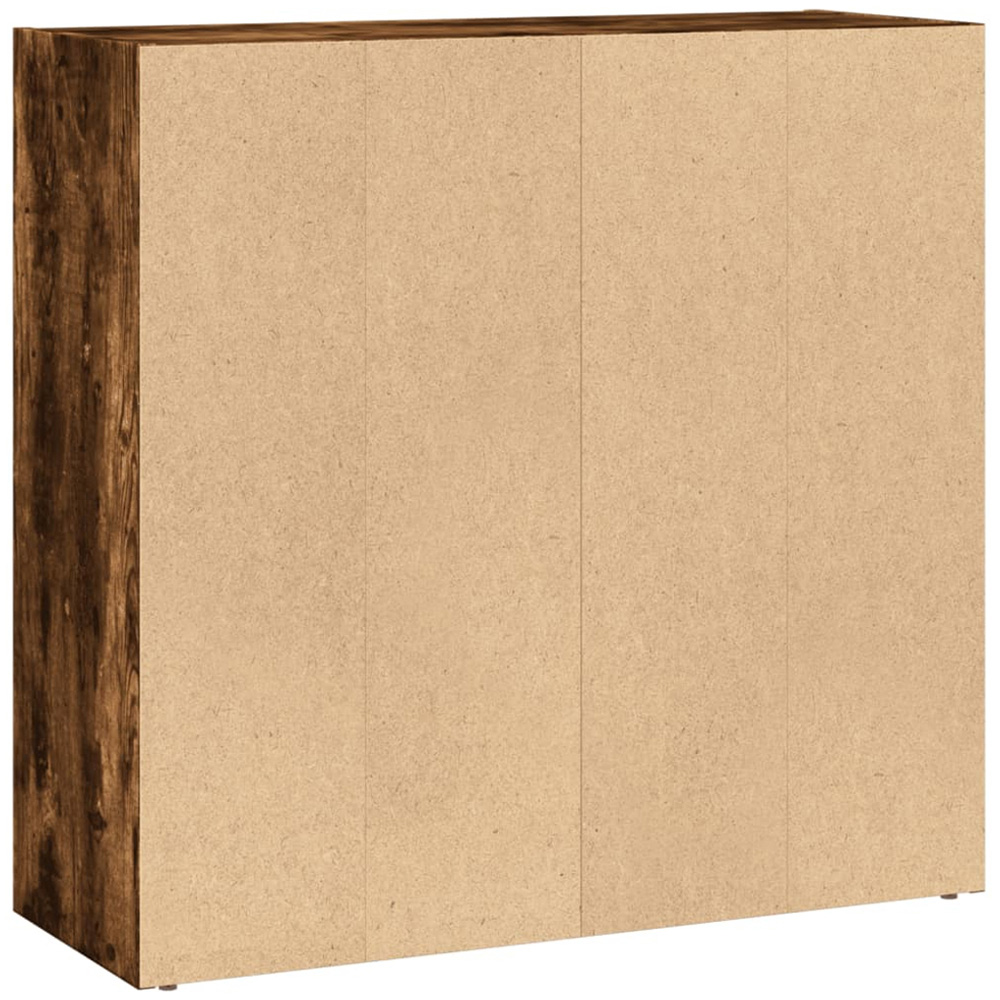 vidaXL 2 Shelf Smoked Oak Bookcase Image 5