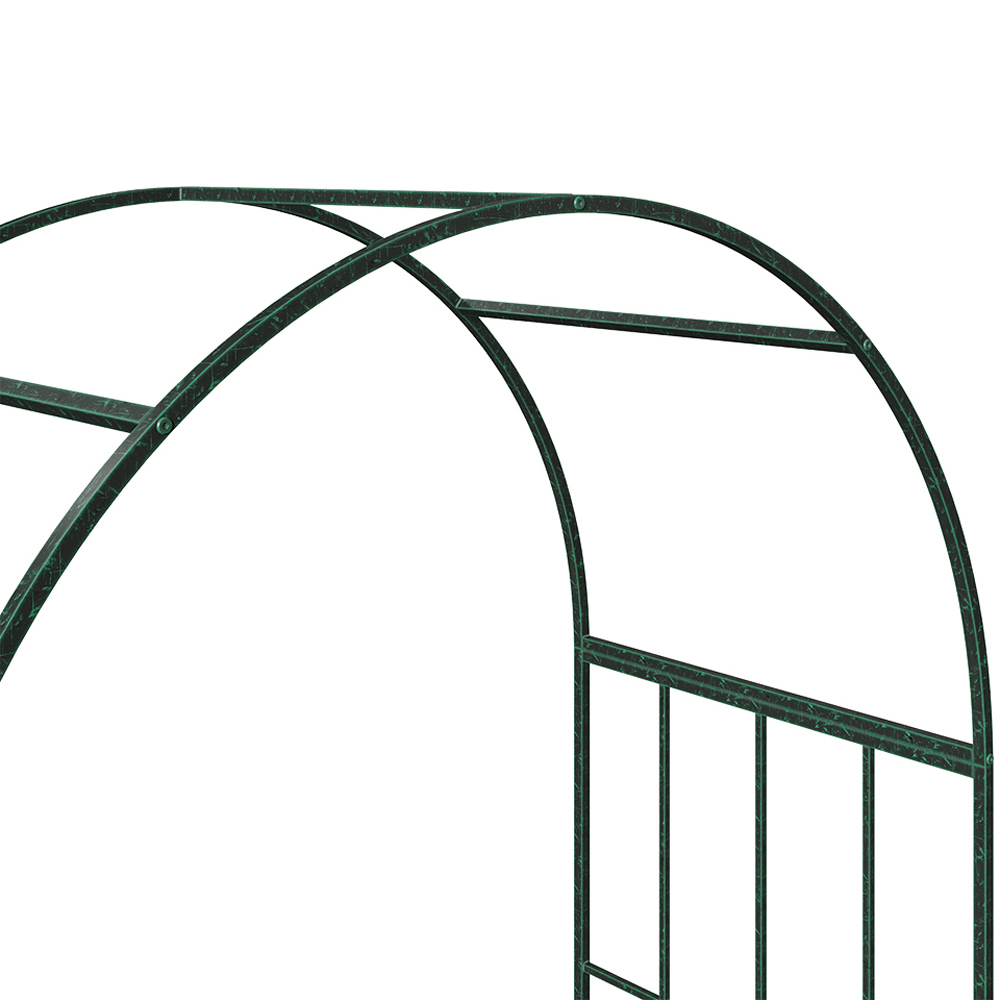Living and Home Black Garden Metal Arch with Heart Detailing and Curved Top Image 6