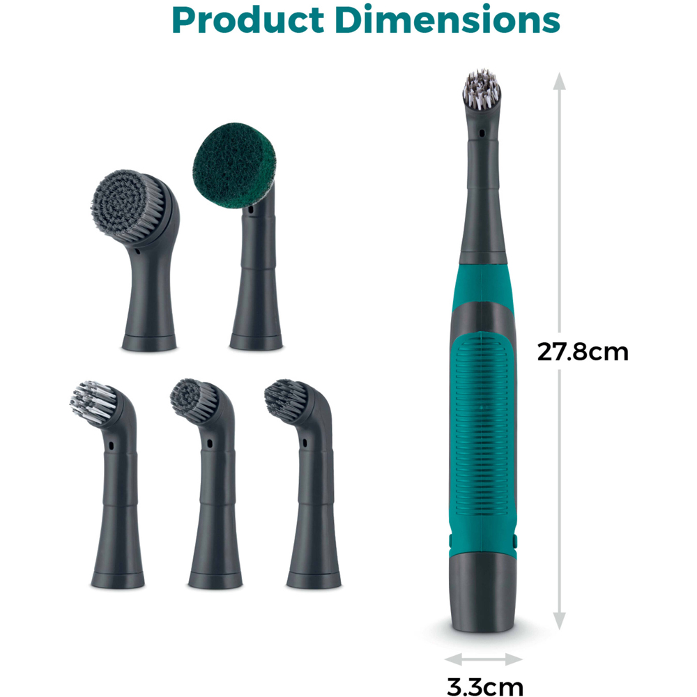 Tower Whiziwand Pro Electric Cordless Cleaning Brush with 5 Interchangeable Heads Image 9