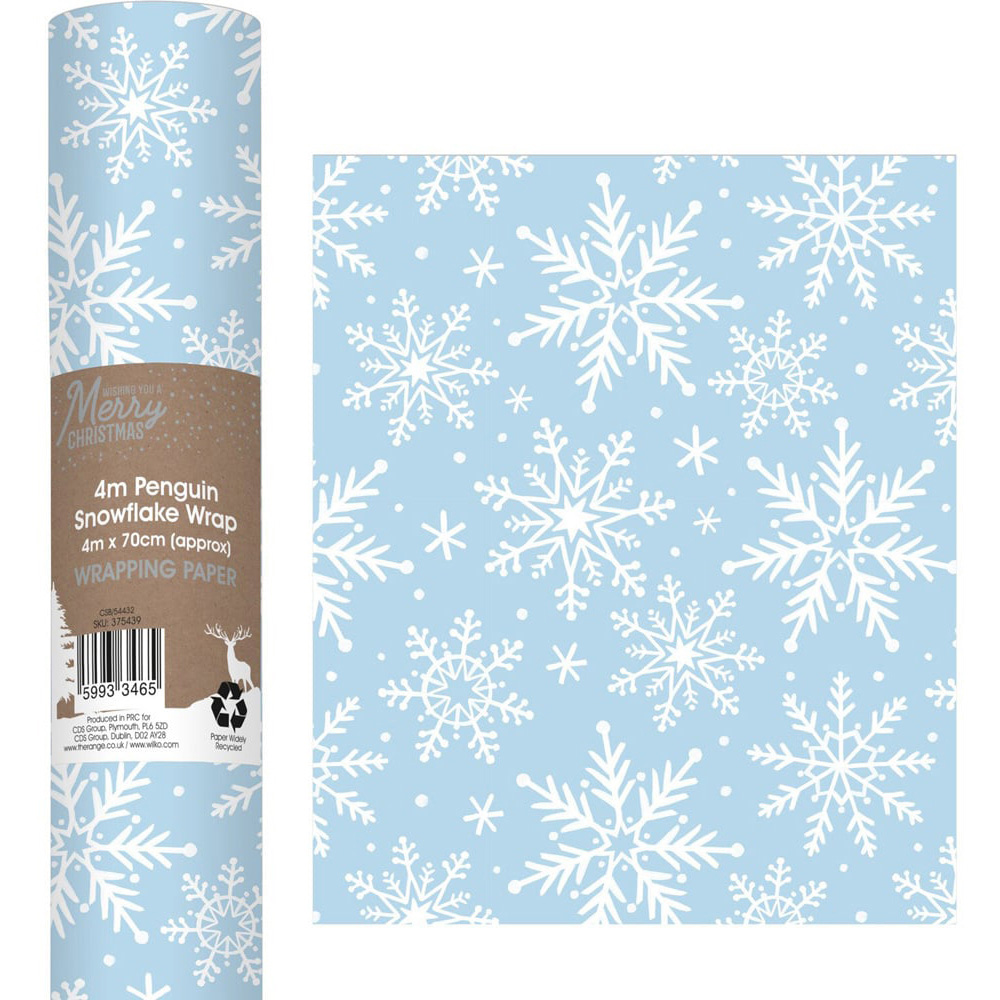 Penguin or Snowflake Gift Wrap - Mutlicolour Image 4