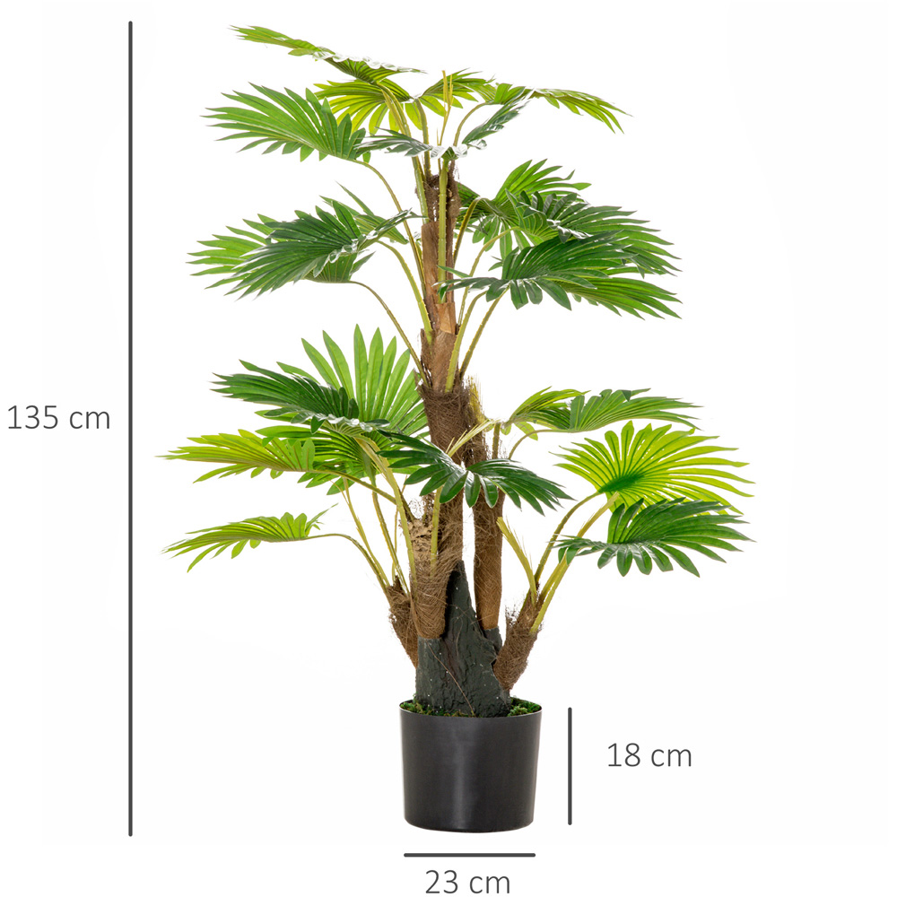 Portland Tropical Palm Tree Artificial Plant In Pot 4.4ft Image 3