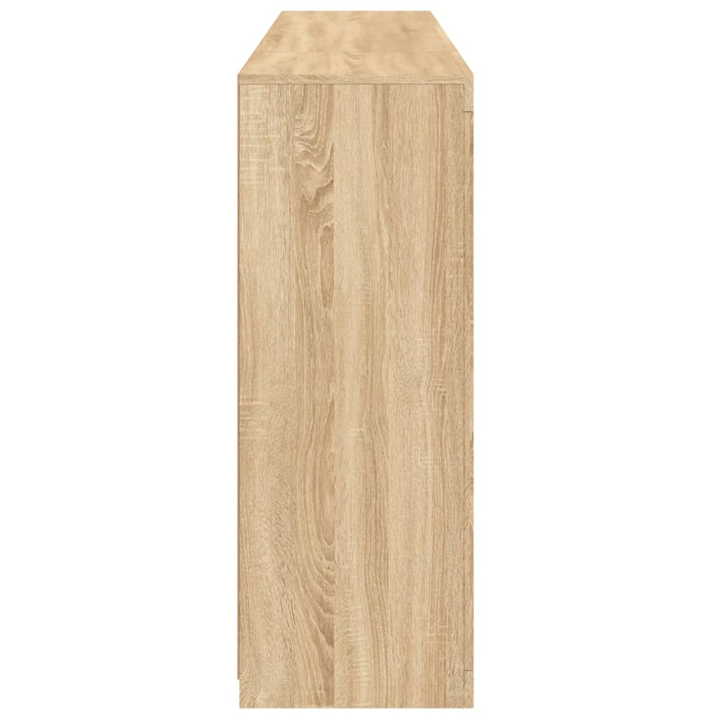 vidaXL 2 Door 12 Shelf Sonoma Oak LED Sideboard 3 Piece Image 6