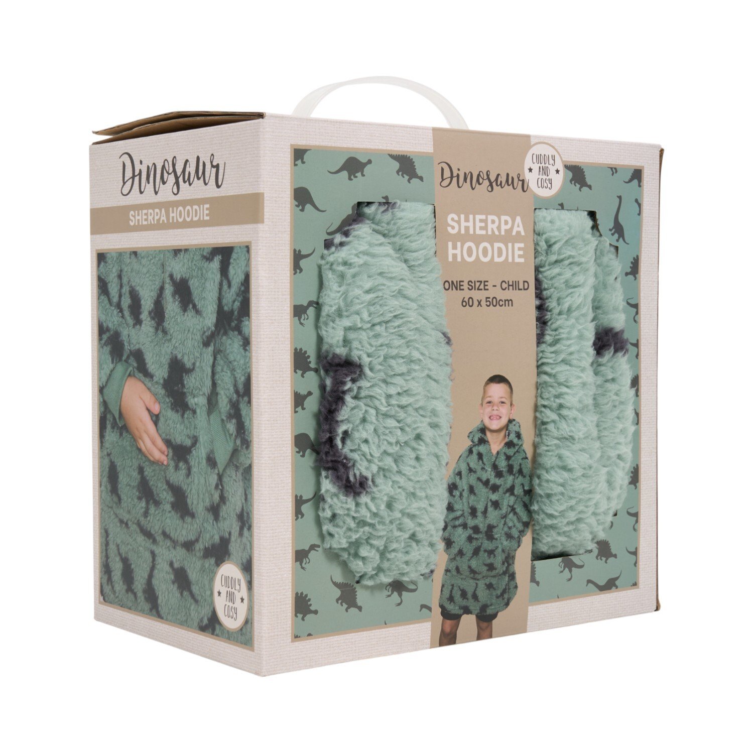 Kids Printed Sherpa Zip Hoodie Image 9