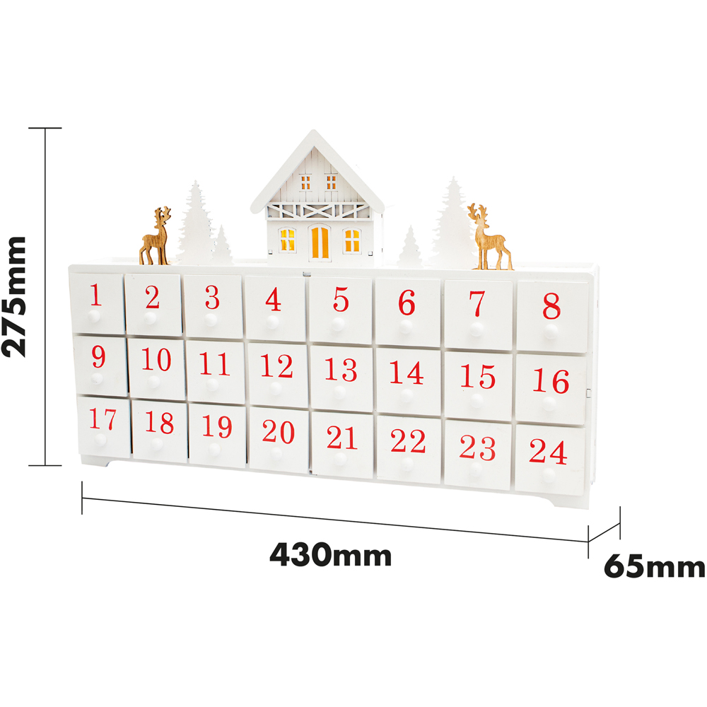 St Helens White Christmas Wooden Advent Calendar Image 6